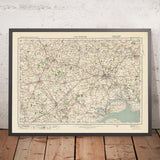 Old Ordnance Survey Map, Sheet 97 - Colchester, 1925: Brightlingsea, Braintree, Halstead, Witham, Dedham Vale AONB