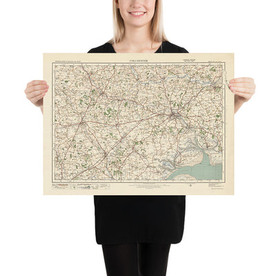 Old Ordnance Survey Map, Sheet 97 - Colchester, 1925: Brightlingsea, Braintree, Halstead, Witham, Dedham Vale AONB