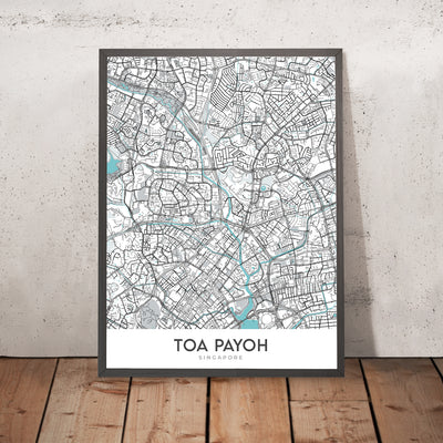 Modern City Map of Toa Payoh, Singapore: HDB Hub, Toa Payoh Library, Town Park, Lorong 1, CHIJ Primary