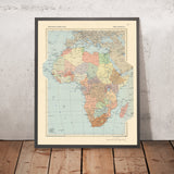 Mappa Politica Antica dell'Africa, 1967: Atlante del Clima Geopolitico Continentale 