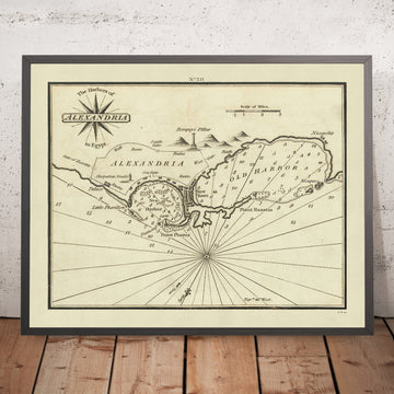 Ancienne carte nautique du port d&
