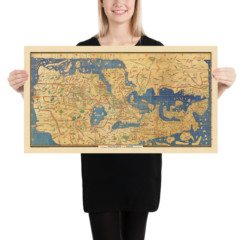 Roger Ii Map Ancient World Map by Al-Idrisi, 1154: Tabula Rogeriana, Arabia Center ...