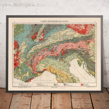 Mappa Antica delle Alpi di Kartographia Winterthur, 1921: Svizzera, Austria, Italia, Monte Bianco, Dolomiti 
