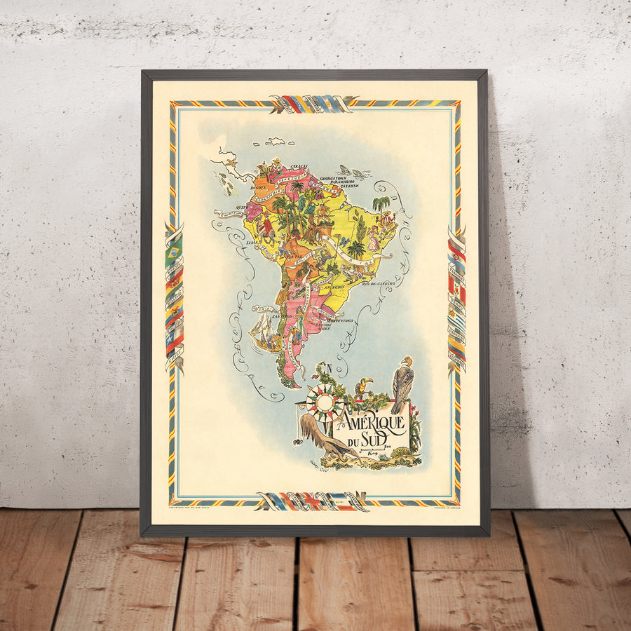 Ancienne carte picturale de l&