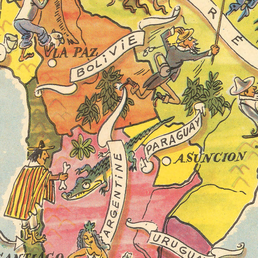 Ancienne carte picturale de l&