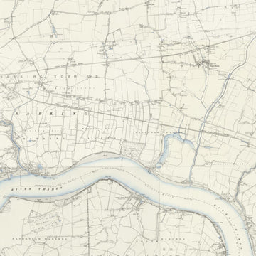 An old Ordnance Survey map of Barking & Dagenham