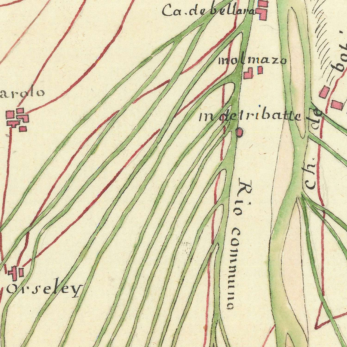 (Schlacht von Piacenza / Österreichischer Erbfolgekrieg) Carte des environs de Plaisance von Anonymous, 1746