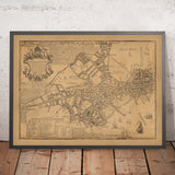 Old Map of Boston, 1769 by William Price: Beacon Hill, Downtown, North, South, West End