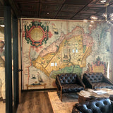 Carta da parati con mappa antica - Murale d'arte personalizzato - Incollato o staccabile - Qualsiasi città, qualsiasi mappa 