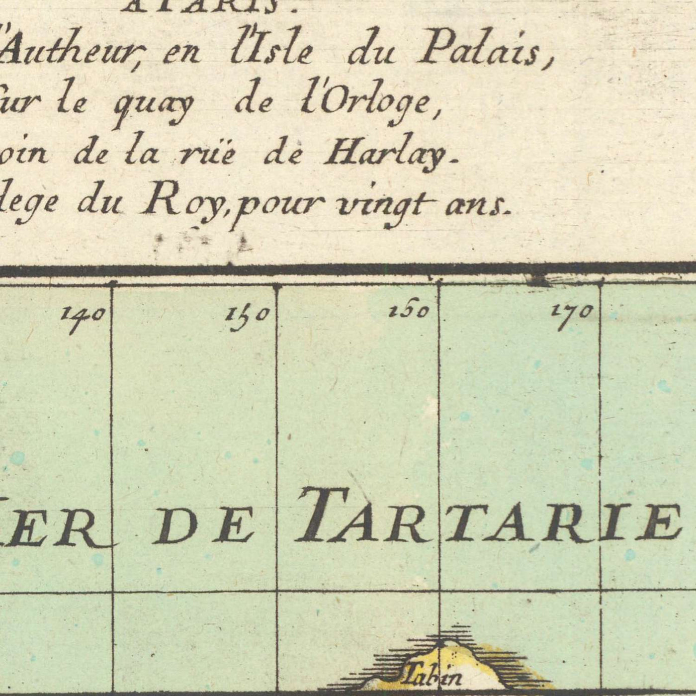 Carte du vieux monde, navigation et commerce, par Du Val, 1677 : la Californie comme île, l'Antarctique mythique, les routes commerciales