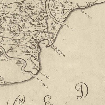 First Large Map of Catalonia by Aparici, 1769: Barcelona, Girona, Pyrenees, Ebro River, Bourbons