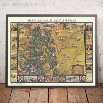 Old Map of Early Colorado History, 1949: De Anza&