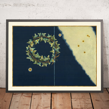 Mappa Stellare Antica di Corona Meridionalis di Johann Bayer, 1603 - Carta delle Costellazioni Celesti 