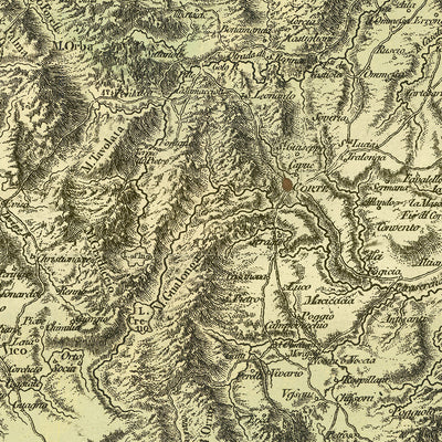 Old Map of Corsica by Laurie & Whittle, 1794: Topography, Roads, Rivers, Bays, Ajaccio, Porto-Vecchio, Bastia