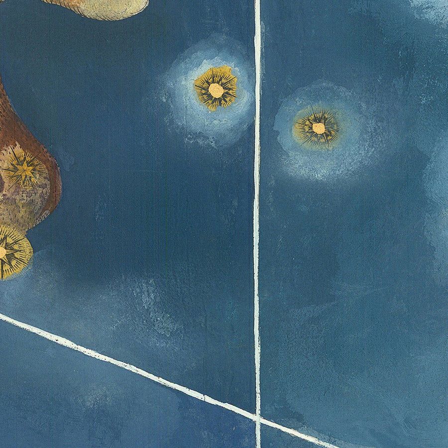 Antica mappa stellare di Corvo di Johann Bayer, 1603 - Mappa della costellazione celeste 