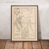 Alte Karte des County Armagh von Petty, 1685: Armagh, Lough Neagh, Charlemont, Portadown, Lurgan 