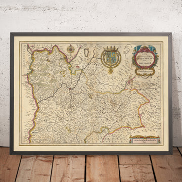 Alte Karte der Provinz Dauphiné von Visscher, 1690: Chambéry, Grenoble, Lyon, Valence, Nationalpark Vanoise 