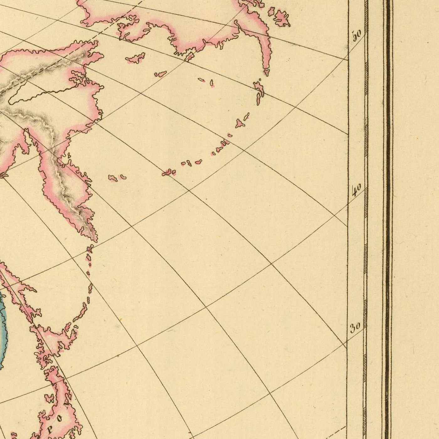 Mapa antiguo del Imperio mongol de Malte-Brun, 1837: Karakorum, Ruta de la Seda, Persia, India, China