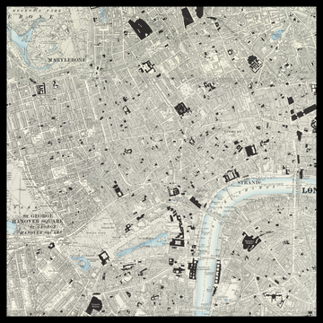 Un’antica mappa Ordnance Survey di Soho