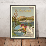 Affiche de voyage Monaco : Bains de mer d’Été & d’Hiver par Frédéric Hugo d’Alési, 1896 