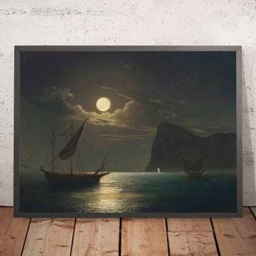 A framed image of Moonlight by Ivan Konstantinovich Aivazovsky, 1817