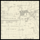 Personalised Old Map of Scunthorpe