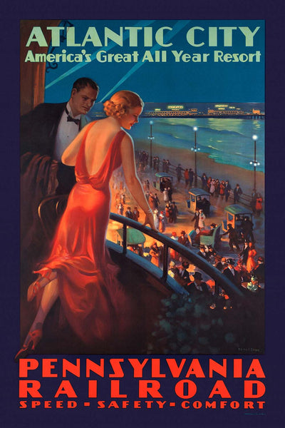 Atlantic City Travel Poster: America’s Great All Year Resort by Edward Mason Eggleston, 1910