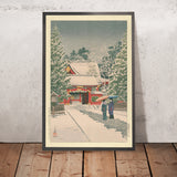 Snow at Hie Shrine (New Years Day) by Hasui Kawase, 1935