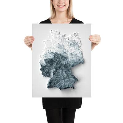 Germany Topographic 3D Relief Map