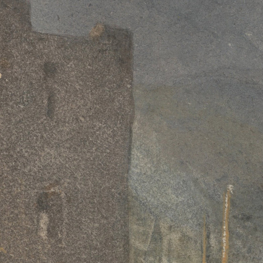 A View of Boppart, with Figures on the River Bank by Turner, 1817