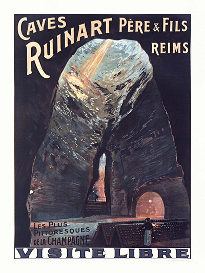 Reims Travel Poster: Caves Ruinart Père et Fils by Louis Tauzin, 1914