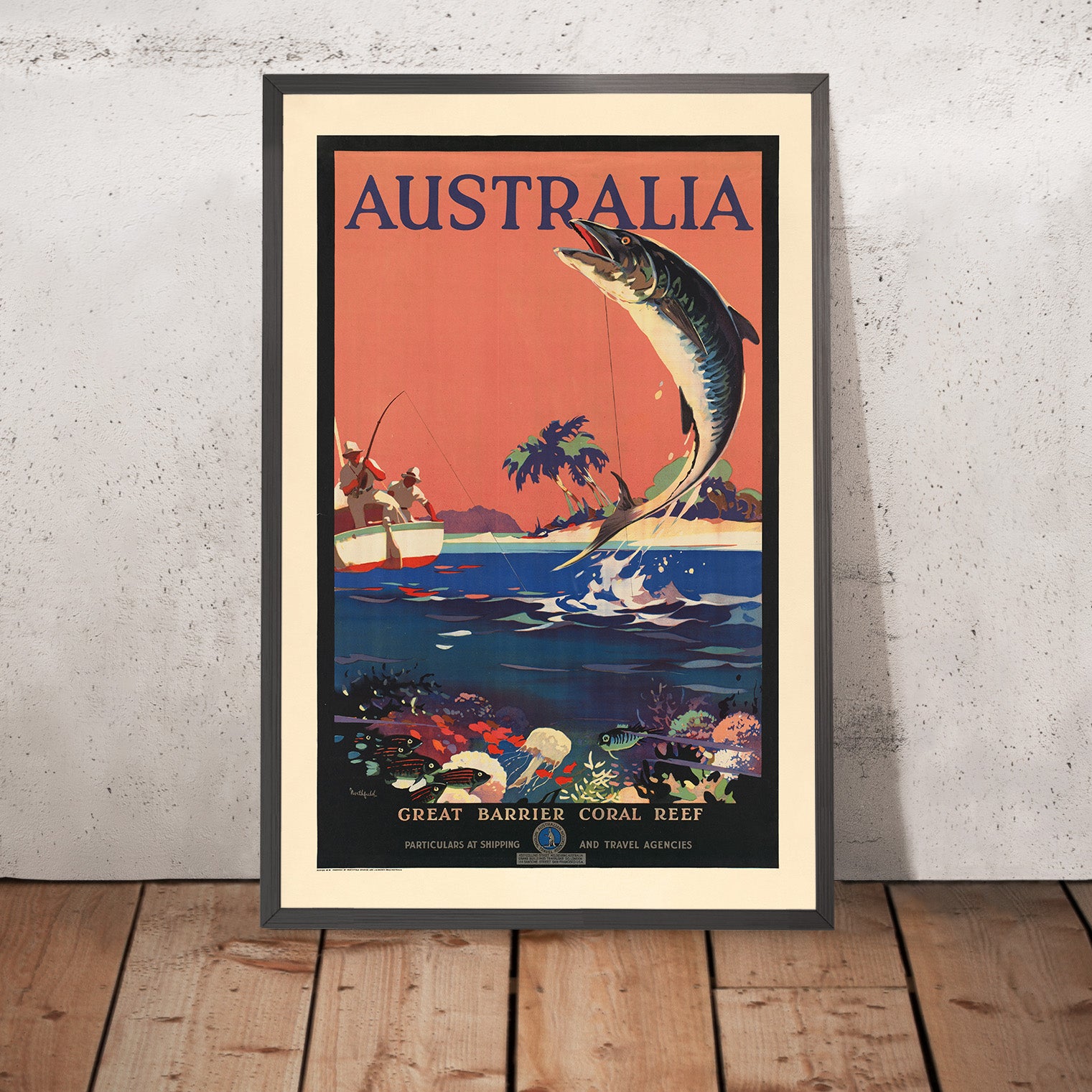 Map Incorail Great Barrier Reef Travel Poster: Great Barrier Coral Reef by James No ...