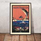 Great Barrier Reef Travel Poster: Great Barrier Coral Reef by James Northfield, 1930