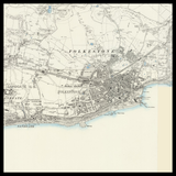 Personalised Old Map of Folkestone