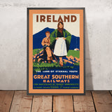 Affiche de voyage de l’Irlande : The Land of Eternal Youth par R. Breslin 