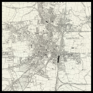 An old Ordnance Survey map of Darlington