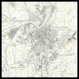 Mapa antiguo personalizado de Lancaster 