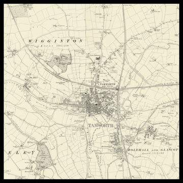 An old Ordnance Survey map of Tamworth