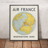 France Travel Poster: Air France. Reservations here by E. Girard, 1933