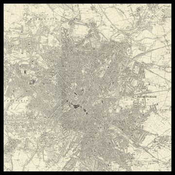 An old Ordnance Survey map of Birmingham