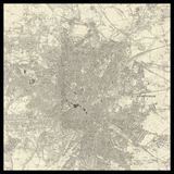 Mappa Antica Personalizzata di Birmingham 