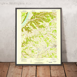 Old Map of La Grange, Kentucky by USGS, 1954 – Ohio River & Oldham County