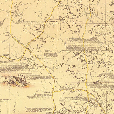 Very Large Map of Texas by Hoffman & Walker, 1965: Historical, Alamo, Galveston, Chisholm Trail, Spanish Explorers