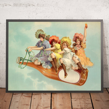 A framed image of Bottled Drink Vintage Advertising Poster, 1898