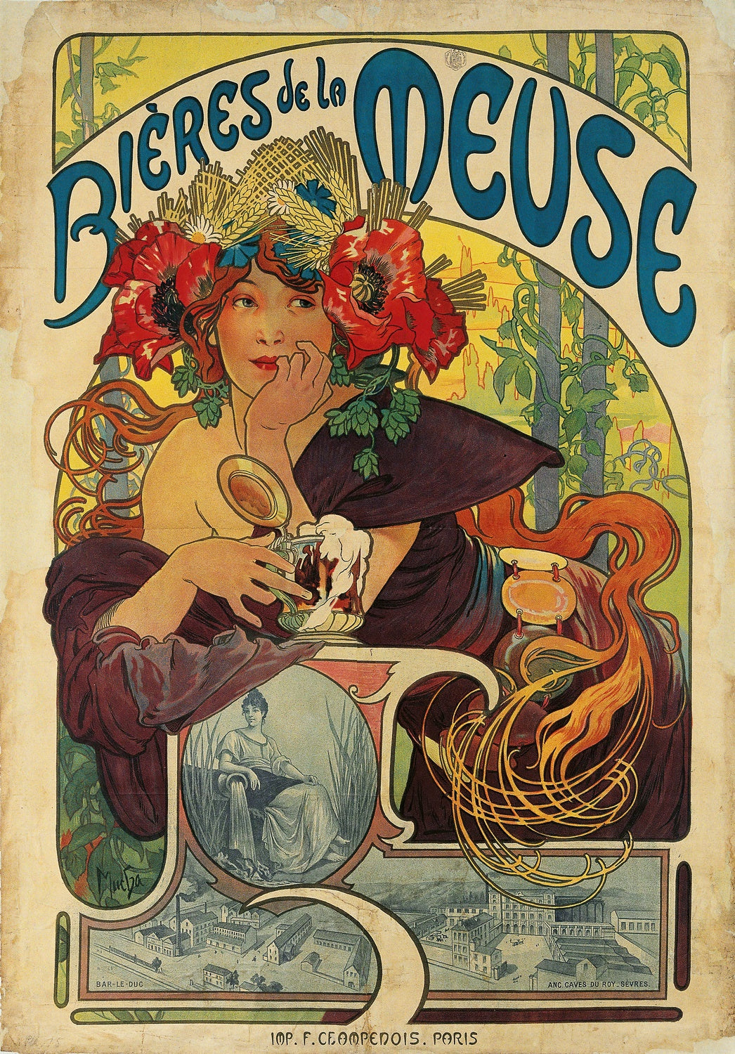 Bières de la Meuse by Alphonse Mucha, 1897