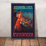 Póster de viaje de Atlantic City: America’s Great All Year Resort de Edward Mason Eggleston, 1910 