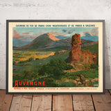 Poster da viaggio dell'Alvernia: Chemins de Fer di Établissements Minot, 1904 