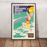 Boston & Maine Railroad Reiseplakat: Old Orchard Beach Sunday von Charles W. Holmes 