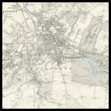 An old Ordnance Survey map of Maidstone