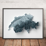 Mapa de Relieve Topográfico 3D de Suiza 